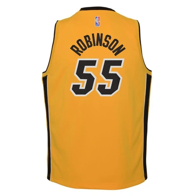 Shop Nike Youth  Duncan Robinson Trophy Gold Miami Heat 2020/21 Swingman Player Jersey In Yellow