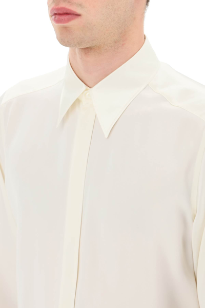 Shop Dolce & Gabbana Satin 'martini' Shirt Men In White