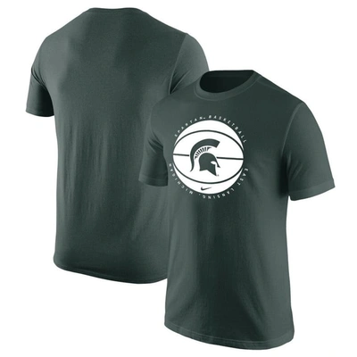 Shop Nike Green Michigan State Spartans Basketball Logo T-shirt