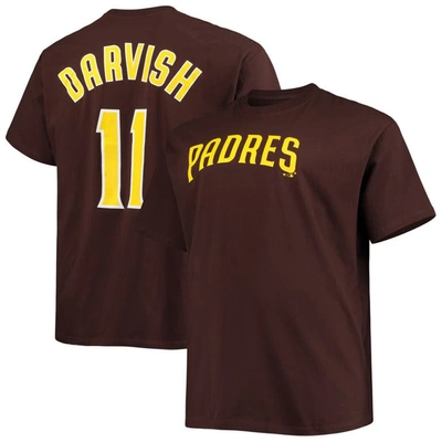 Shop Profile Yu Darvish Brown San Diego Padres Big & Tall Name & Number T-shirt