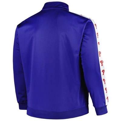 Shop Profile Royal Philadelphia Phillies Big & Tall Tricot Track Full-zip Jacket