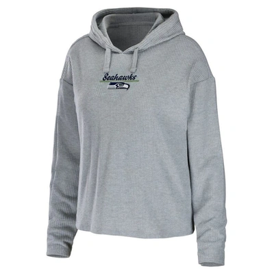 Shop Wear By Erin Andrews Heathered Gray Seattle Seahawks Pullover Hoodie & Pants Lounge Set In Heather Gray
