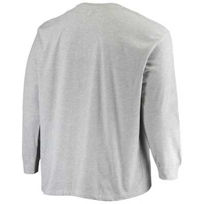 Fanatics Men's Big And Tall Heathered Gray Los Angeles Rams Practice Long Sleeve T-shirt In Heather Gray
