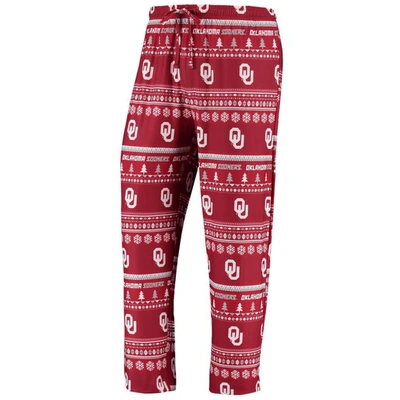 Shop Concepts Sport Crimson Oklahoma Sooners Ugly Sweater Knit Long Sleeve Top And Pant Set
