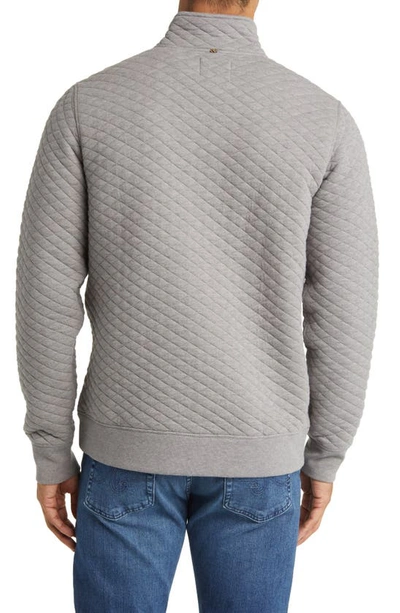 Billy Reid Half Zip Sweatshirt In Medium Grey
