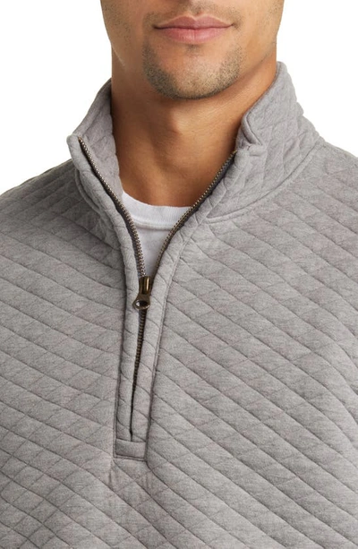Billy Reid Half Zip Sweatshirt In Medium Grey