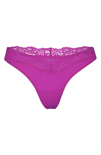 Shop Skims Fits Everybody Lace Thong In Lollipop