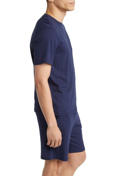 Shop Nordstrom Organic Cotton & Tencel® Modal Crewneck T-shirt In Navy Peacoat