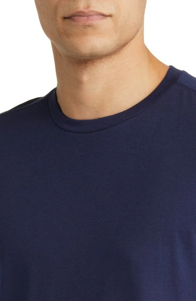 Shop Nordstrom Organic Cotton & Tencel® Modal Crewneck T-shirt In Navy Peacoat