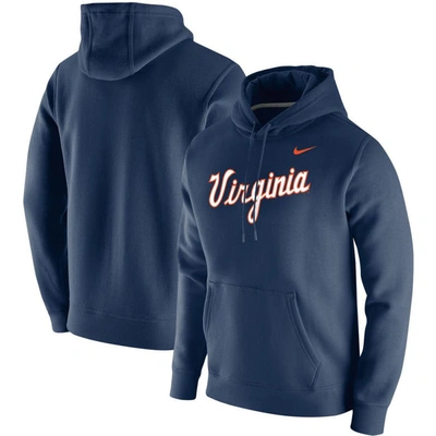 Shop Nike Navy Virginia Cavaliers Vintage School Logo Pullover Hoodie