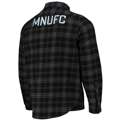 Shop The Wild Collective Black Minnesota United Fc Buffalo Check Button-up Shirt