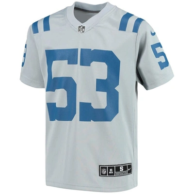 Shop Nike Youth  Shaquille Leonard Gray Indianapolis Colts Inverted Team Game Jersey