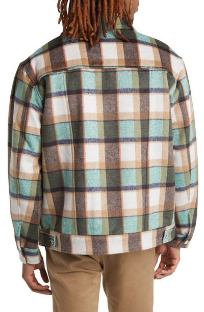 Shop Scotch & Soda Hefe Plaid Flannel Button-up Shirt Jacket In 6769-absinthe Check