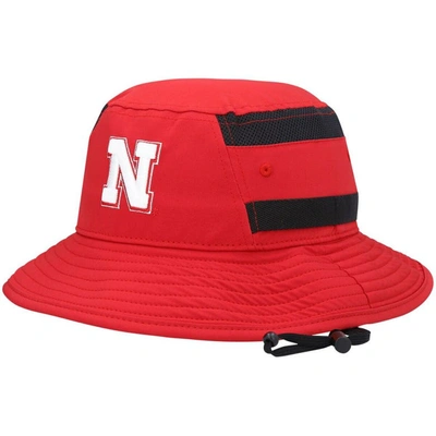 Shop Adidas Originals Adidas Scarlet Nebraska Huskers 2021 Sideline Aeroready Bucket Hat