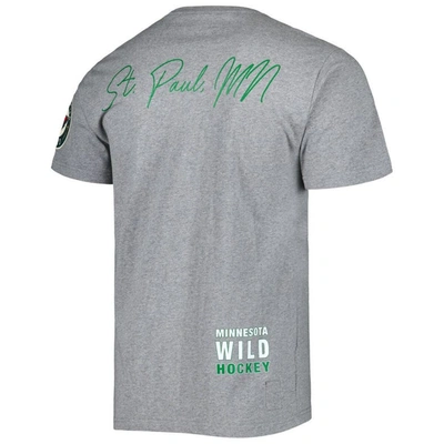 Shop Mitchell & Ness Heather Gray Minnesota Wild City Collection T-shirt