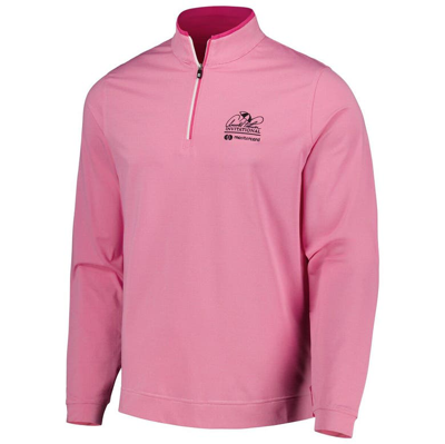 Shop Footjoy Pink Arnold Palmer Invitational Striped Quarter-zip Jacket