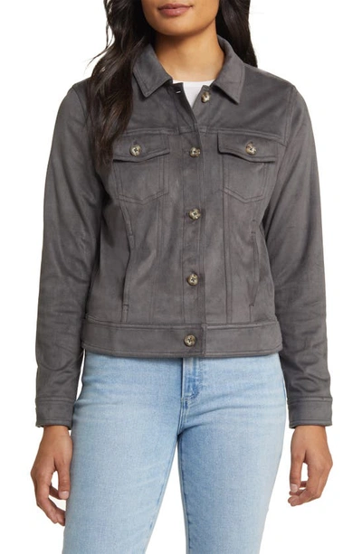 Tommy Bahama Salina Sands Faux Suede Jacket In Forged Iron