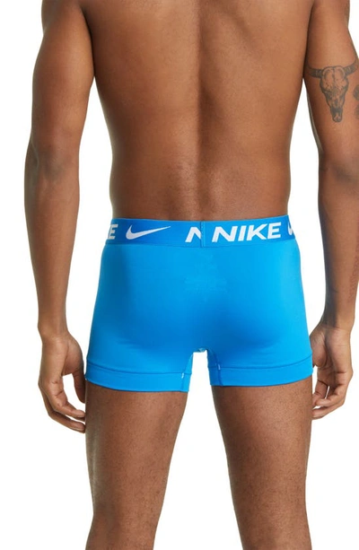 Nike Dri-fit Essential Micro Multicolour Boxer Briefs 3-pack In Photo Blue