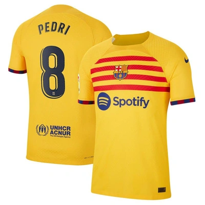 Shop Nike Pedri Yellow Barcelona 2022/23 Fourth Vapor Match Authentic Player Jersey