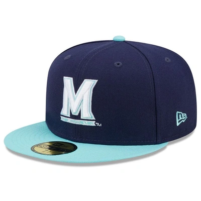 Shop New Era Navy/light Blue Maryland Terrapins 59fifty Fitted Hat