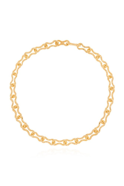 Shop Bottega Veneta Nest Chain Necklace In Gold