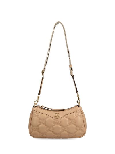 Shop Gucci Gg Matelasse Shoulder Bag In Beige