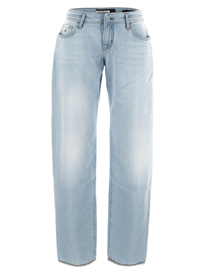 Shop Jacob Cohen Kendall Low Waist Jeans In Blue