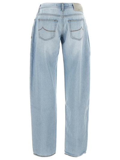 Shop Jacob Cohen Kendall Low Waist Jeans In Blue