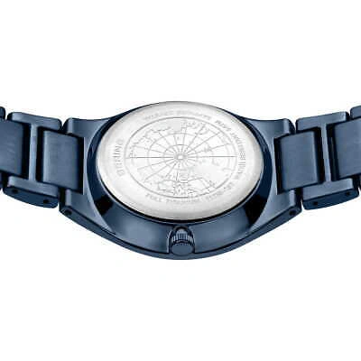 Pre-owned Bering Time - Titanium - Mens Matte Blue Watch - 11739-797
