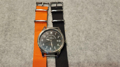 Pre-owned Zeno Watch Basel Pilot Aviator "fliegeruhr" Black Swiss Made Men's Vintage Line