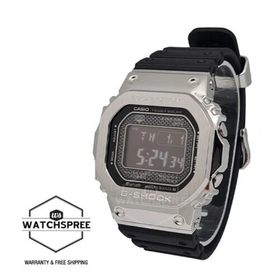 Pre-owned G-shock Casio  Full Metal Bluetooth® Multi-band 6 Black Resin Watch Gmwb5000-1d
