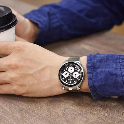 Pre-owned Citizen Collection Record Label Tsuno Chrono An3660-81e Chronograph Watch Black