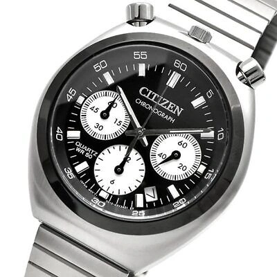 Pre-owned Citizen Collection Record Label Tsuno Chrono An3660-81e Chronograph Watch Black