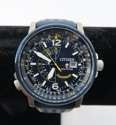 Pre-owned Citizen Blue Angels Promaster Nighthawk Eco-drive Blue Dial Men's Watch