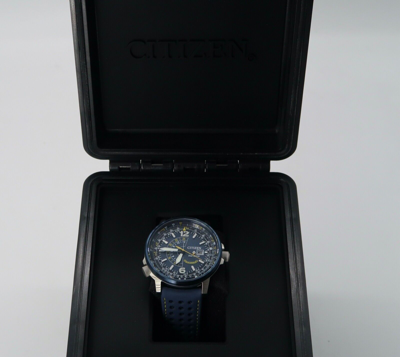 Pre-owned Citizen Blue Angels Promaster Nighthawk Eco-drive Blue Dial Men's Watch