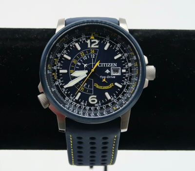 Pre-owned Citizen Blue Angels Promaster Nighthawk Eco-drive Blue Dial Men's Watch
