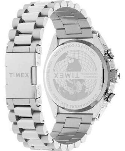 Pre-owned Timex Silver Mens Chronograph Watch Legacy Tw2w22200