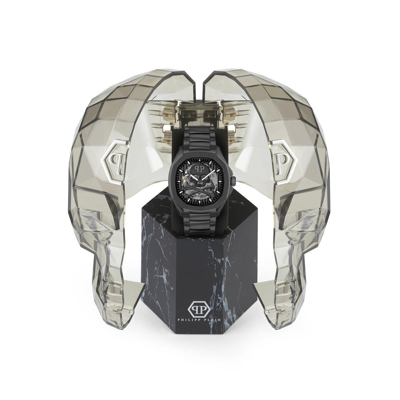 Pre-owned Philipp Plein Men's Watch Automatic $keleton $pectre Pwraa0423 Stainless Steel