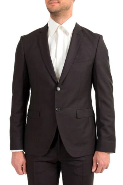Pre-owned Hugo Boss Men's "reymond/wenten" Extra Slim Fit Mohair Wool Two Button Suit In Purple