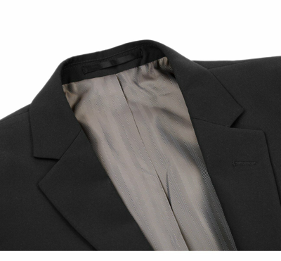 Pre-owned Renoir Men  Suit Separate Super 140s Soft Wool Two Button Classic Fit 508 Black