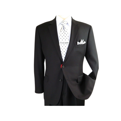 Pre-owned Renoir Men  Suit Separate Super 140s Soft Wool Two Button Classic Fit 508 Black
