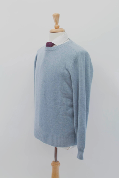 Pre-owned Brunello Cucinelli $2995  Men's 100% Cashmere Crewneck Sweater 50/ 40us A232 In Blue