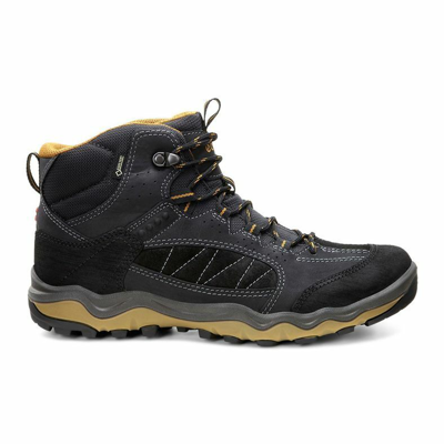 Pre-owned Goretex Ecco Men's Ulterra High (823114-58654, , Light Wt. Yak Lthr, Eu40 41 48) In Black,