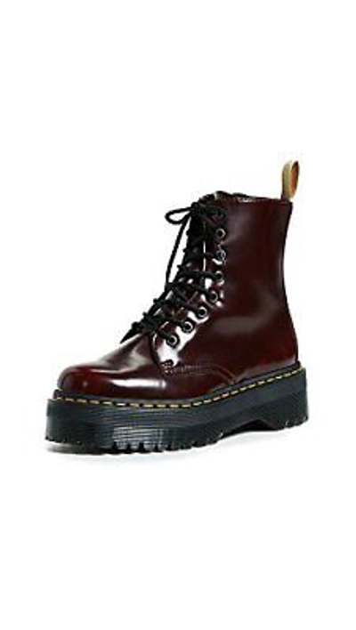 Pre-owned Dr. Martens Men's V Jadon Ii Fashion Boot In Cherry Red