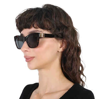 Pre-owned Balenciaga Green Cat Eye Ladies Sunglasses Bb0132s 002 53 Bb0132s 002 53