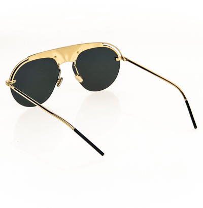 Pre-owned Dior Christian  Revolution 2 Black Gold Metal Aviator Sunglasses Evolution In Gray