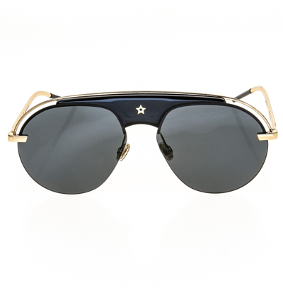 Pre-owned Dior Christian  Revolution 2 Black Gold Metal Aviator Sunglasses Evolution In Gray