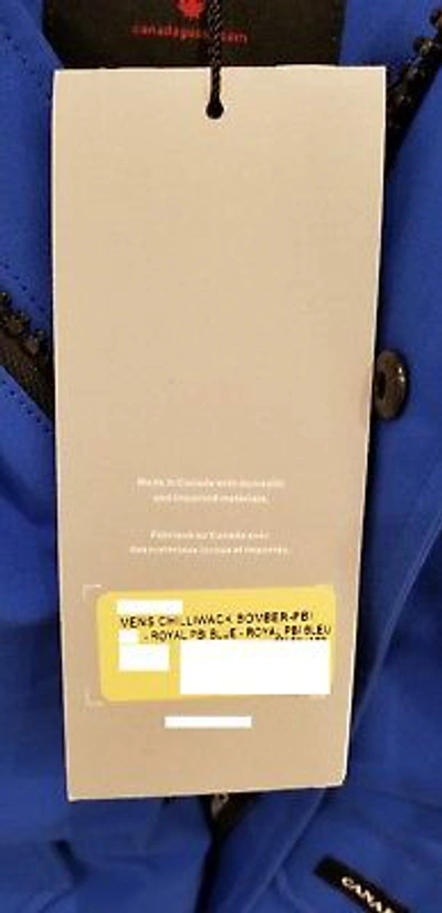 Pre-owned Canada Goose Latest Concept Grey Label  Pbi Chilliwack Large Parka In Royal Blue (polar Bear Limited Edition) Pbi