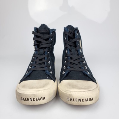 Pre-owned Balenciaga Women's Paris Black High Top Sneakers