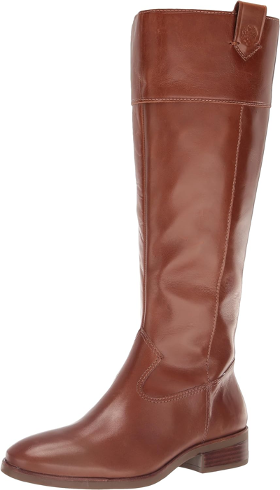 VINCE CAMUTO Pre-owned Women's Selpisa Knee High Boot Fashion In Medium Walnut
